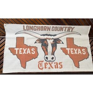 Vintage University of Texas Longhorn Country Throw or Stadium Rug 38" x 23"